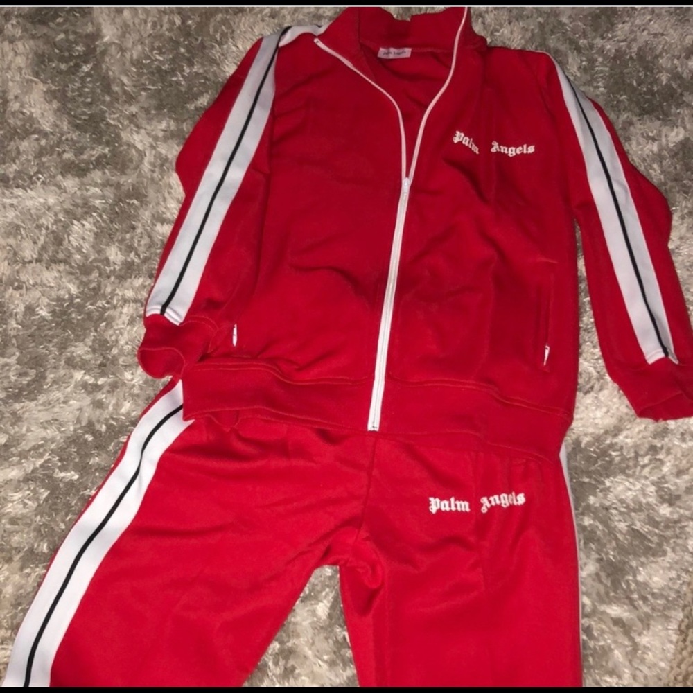 Red Palm angles sweatsuit